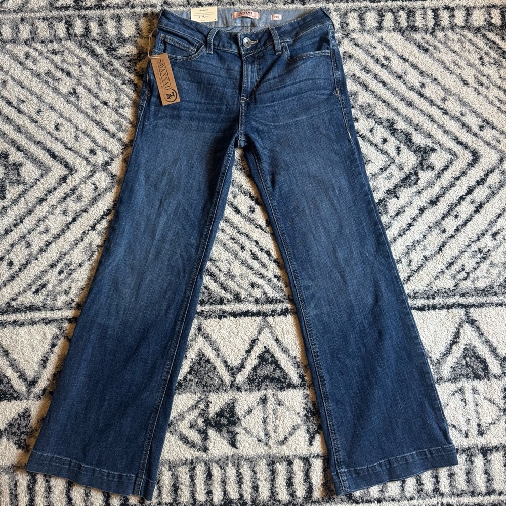 Ariat Women's Perfect Rise Flare Jeans in Deep Blue